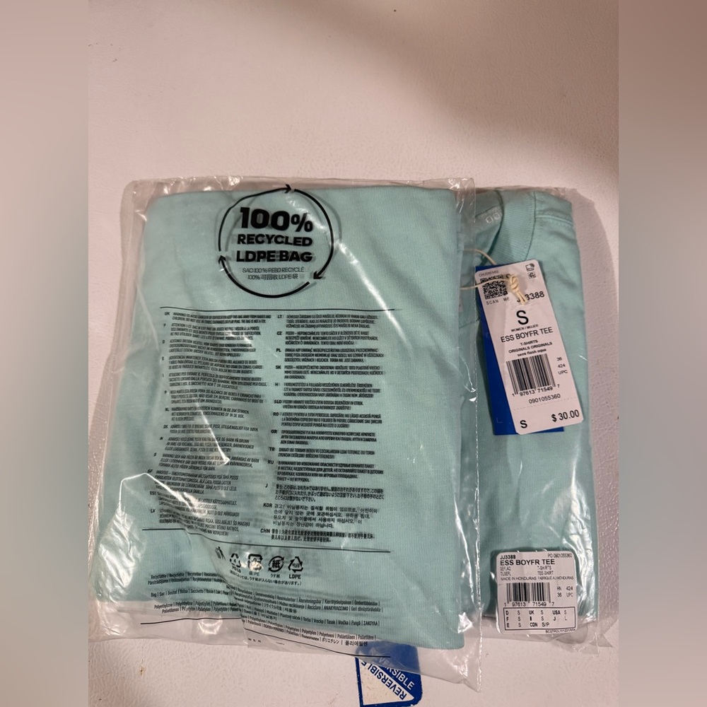 Adidas Women's Sky Blue Tee - Picture 4 of 4